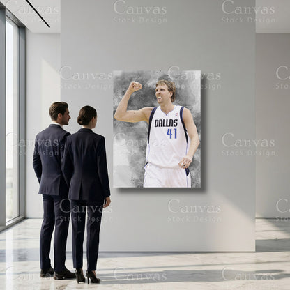 Dirk Nowitzki basketball wall decor