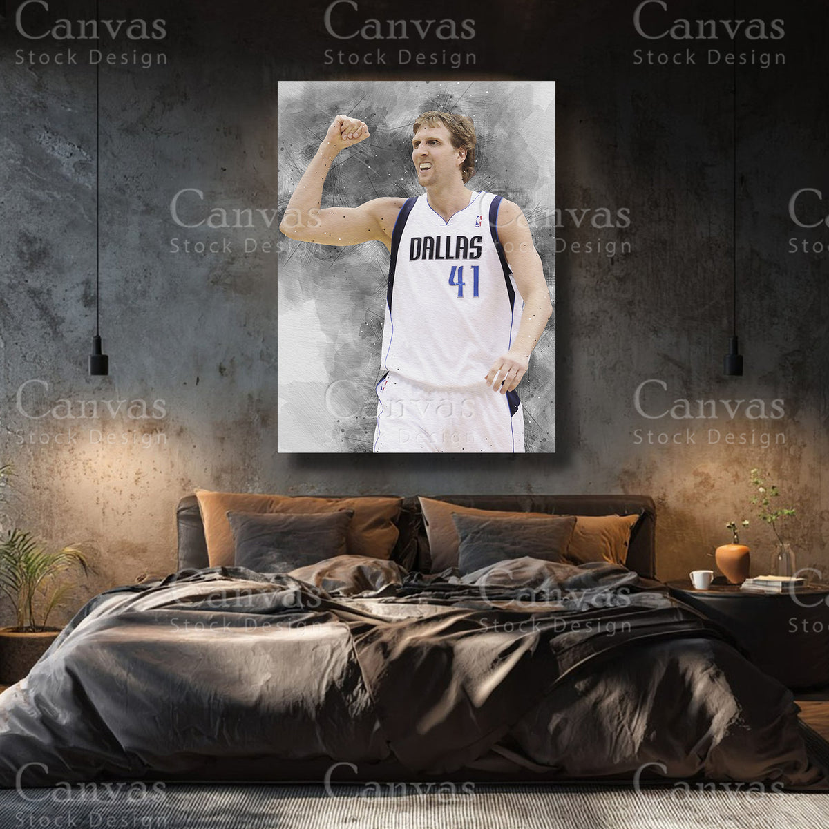 Luxury Dirk Nowitzki canvas wall art