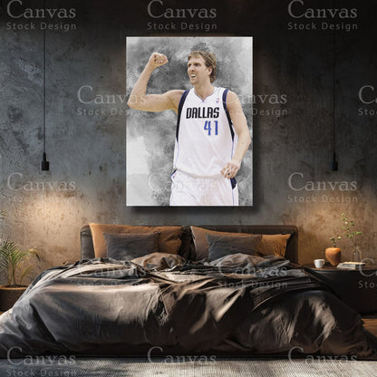 Luxury Dirk Nowitzki canvas wall art