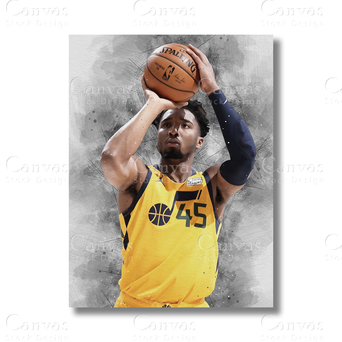 Donovan Mitchell basketball wall art