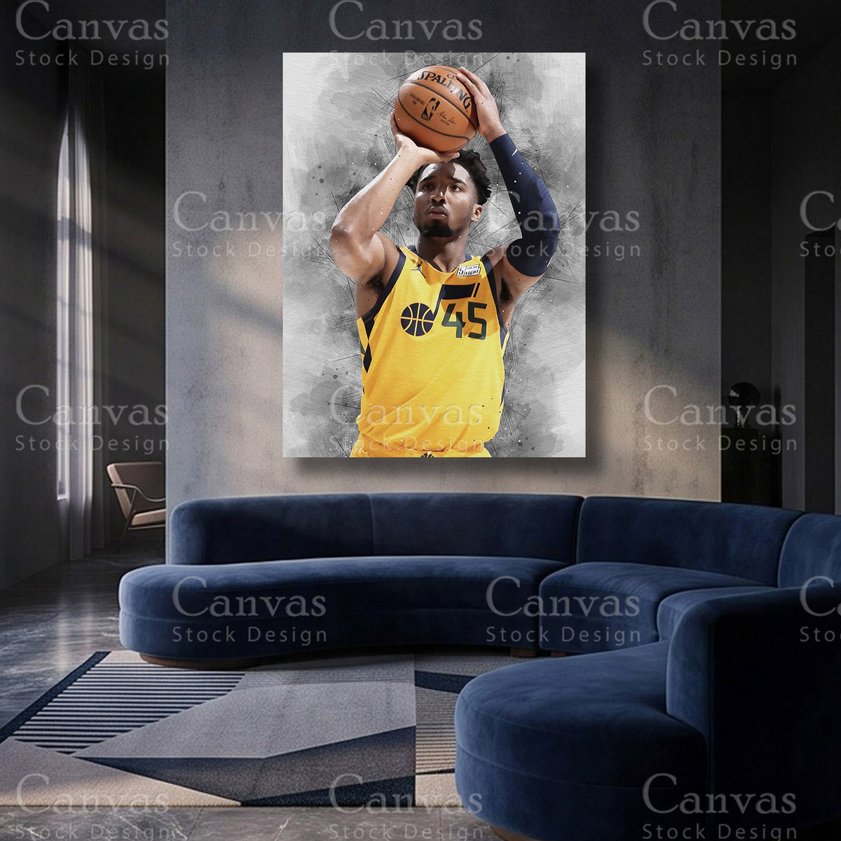 Donovan Mitchell premium basketball artwork
