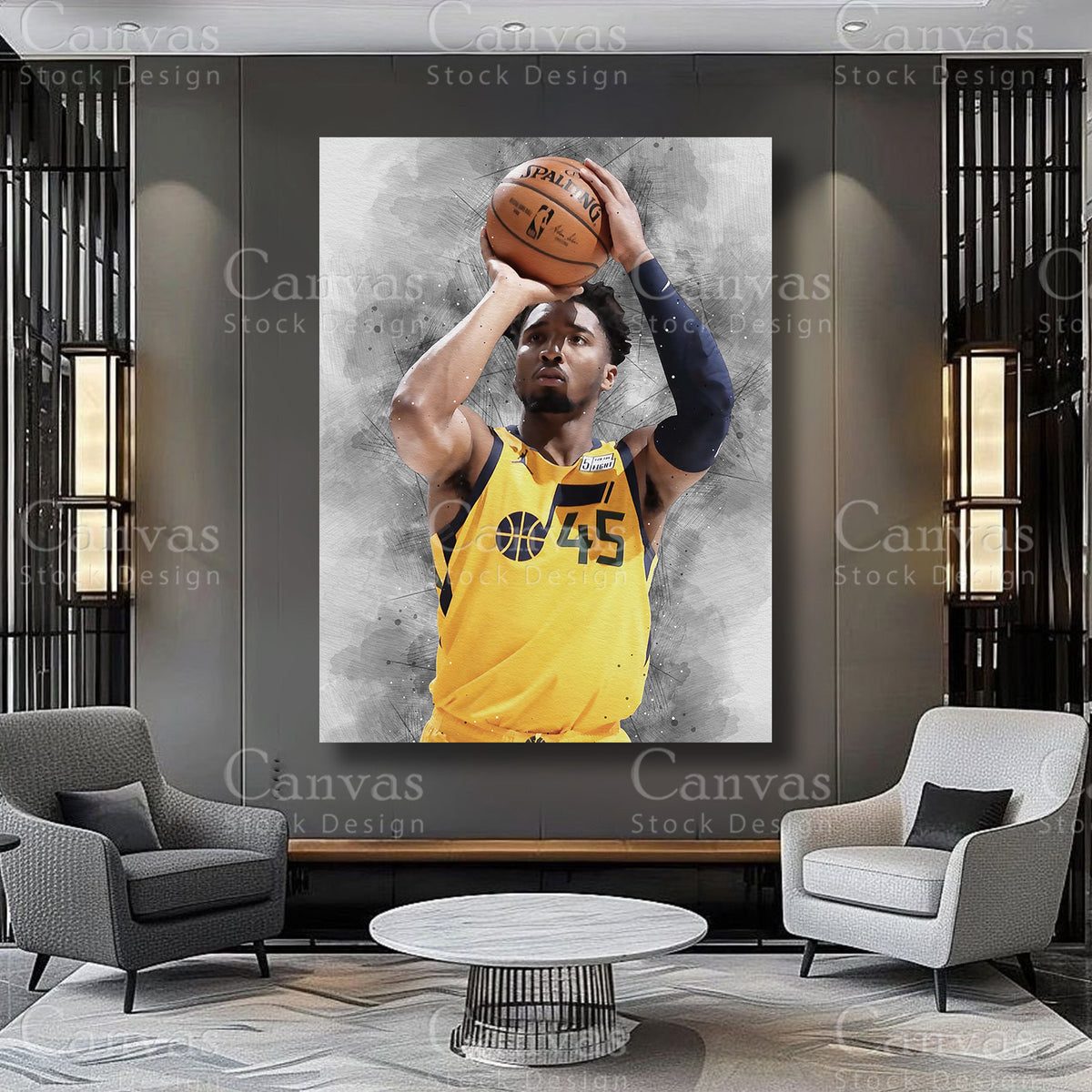 Donovan Mitchell sports wall decor