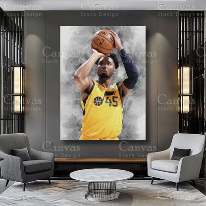 Donovan Mitchell sports wall decor