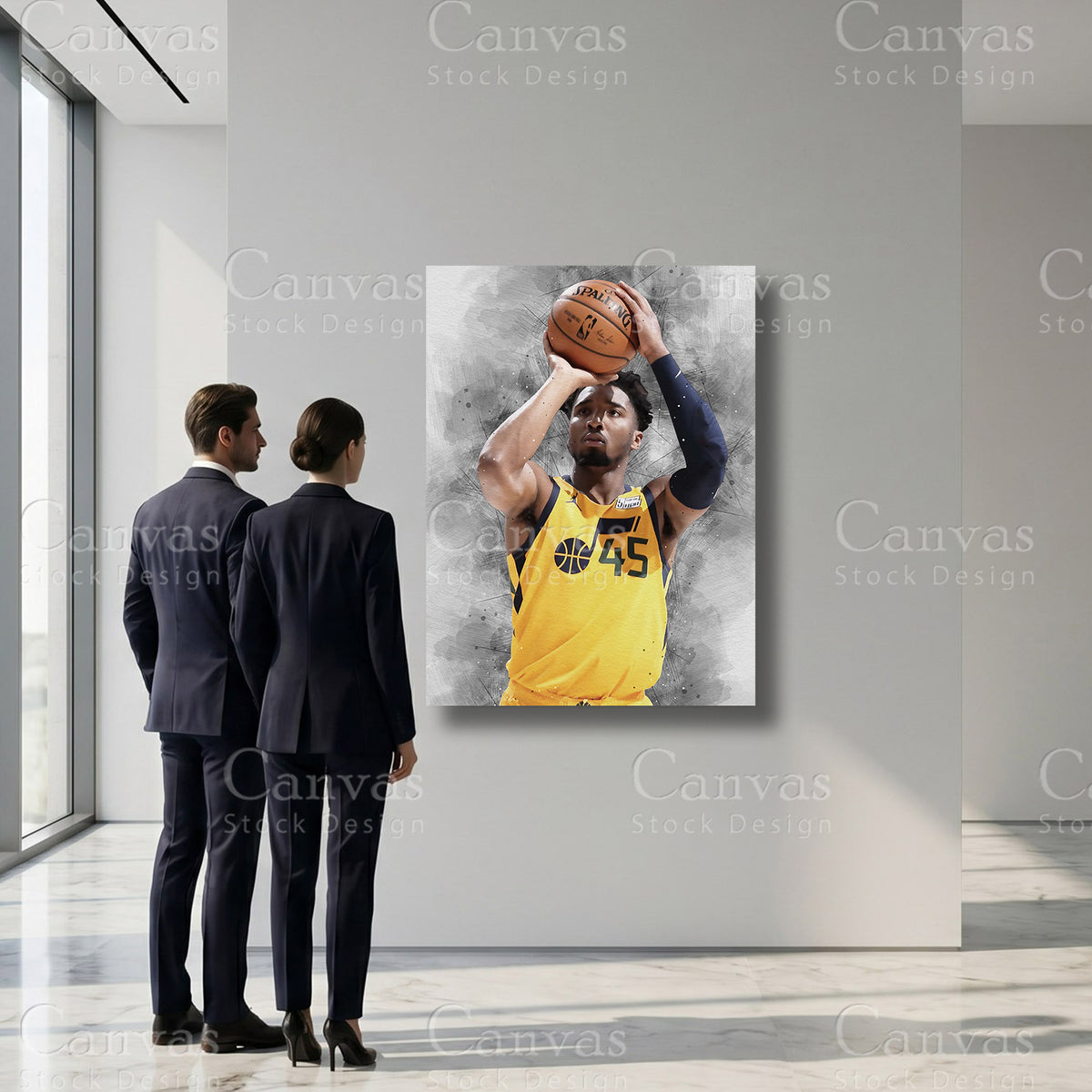 Donovan Mitchell basketball player artwork