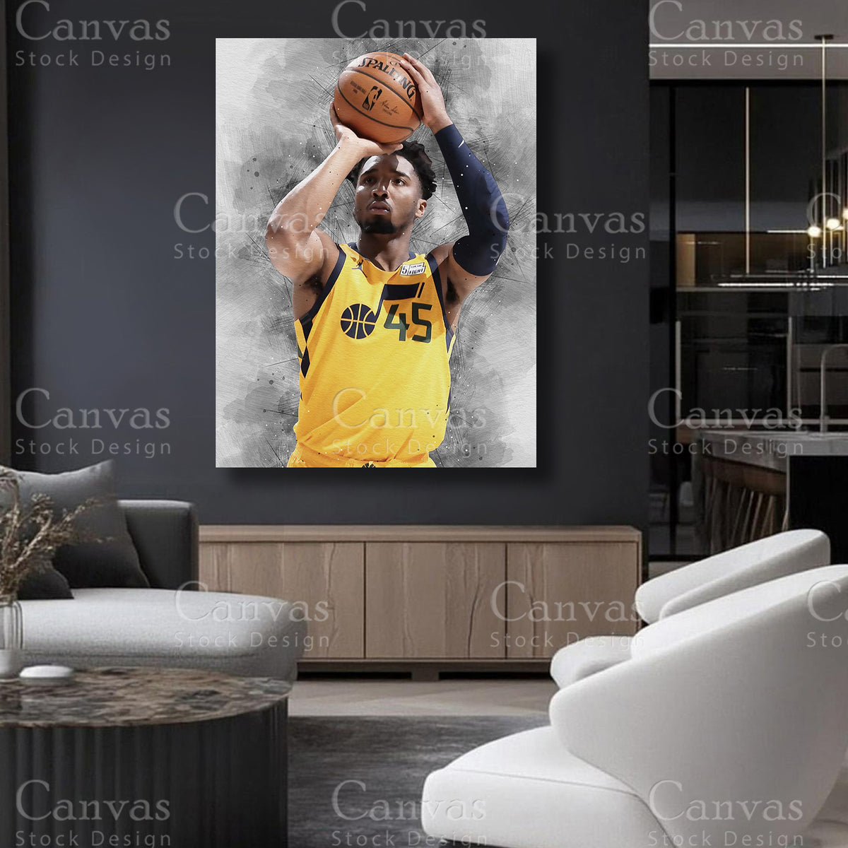 Donovan Mitchell NBA wall decor