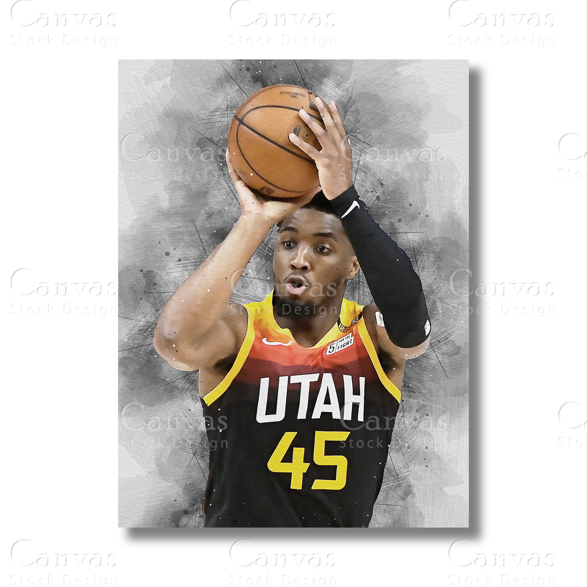 Donovan Mitchell canvas wall art