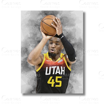 Donovan Mitchell canvas wall art