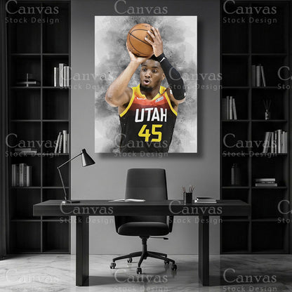Donovan Mitchell NBA canvas art