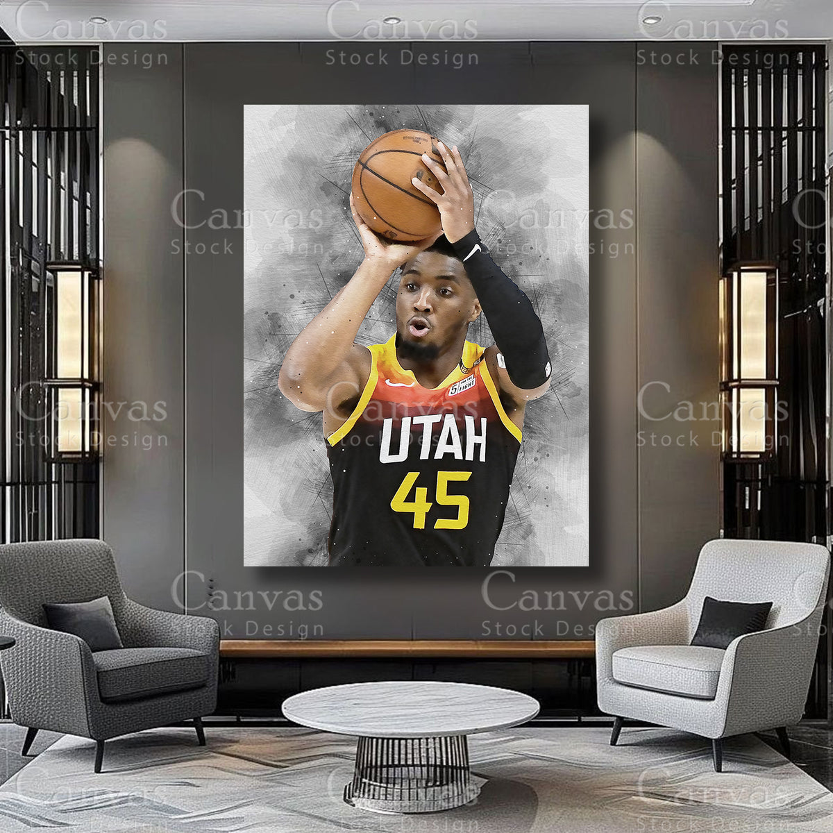 Donovan Mitchell premium sports wall art