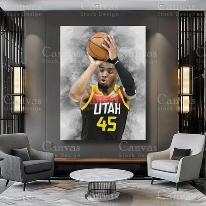 Donovan Mitchell premium sports wall art