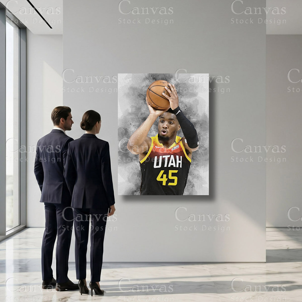 Donovan Mitchell basketball wall decor