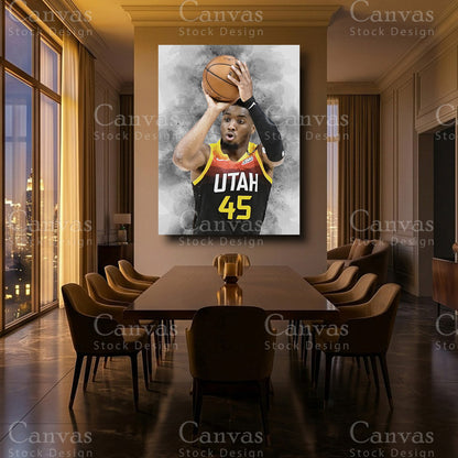 Donovan Mitchell framed canvas artwork