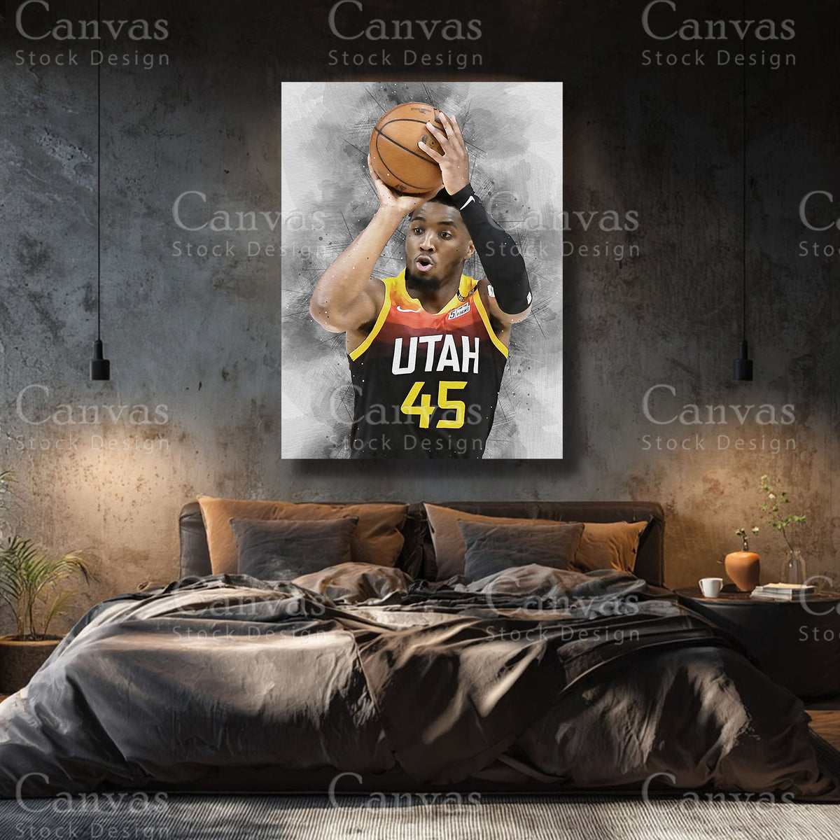 Luxury Donovan Mitchell canvas wall art