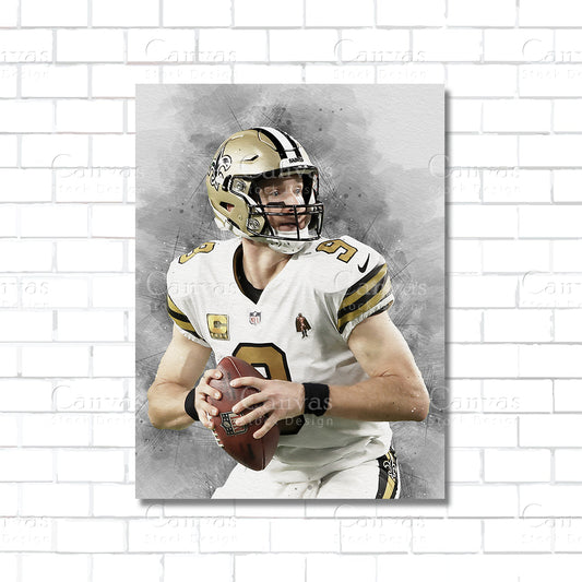 Drew Brees Canvas Wall Art