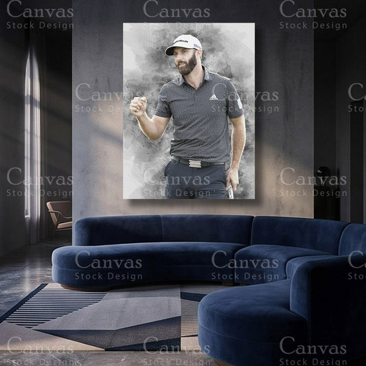 Dustin Johnson Golf Canvas Artwork