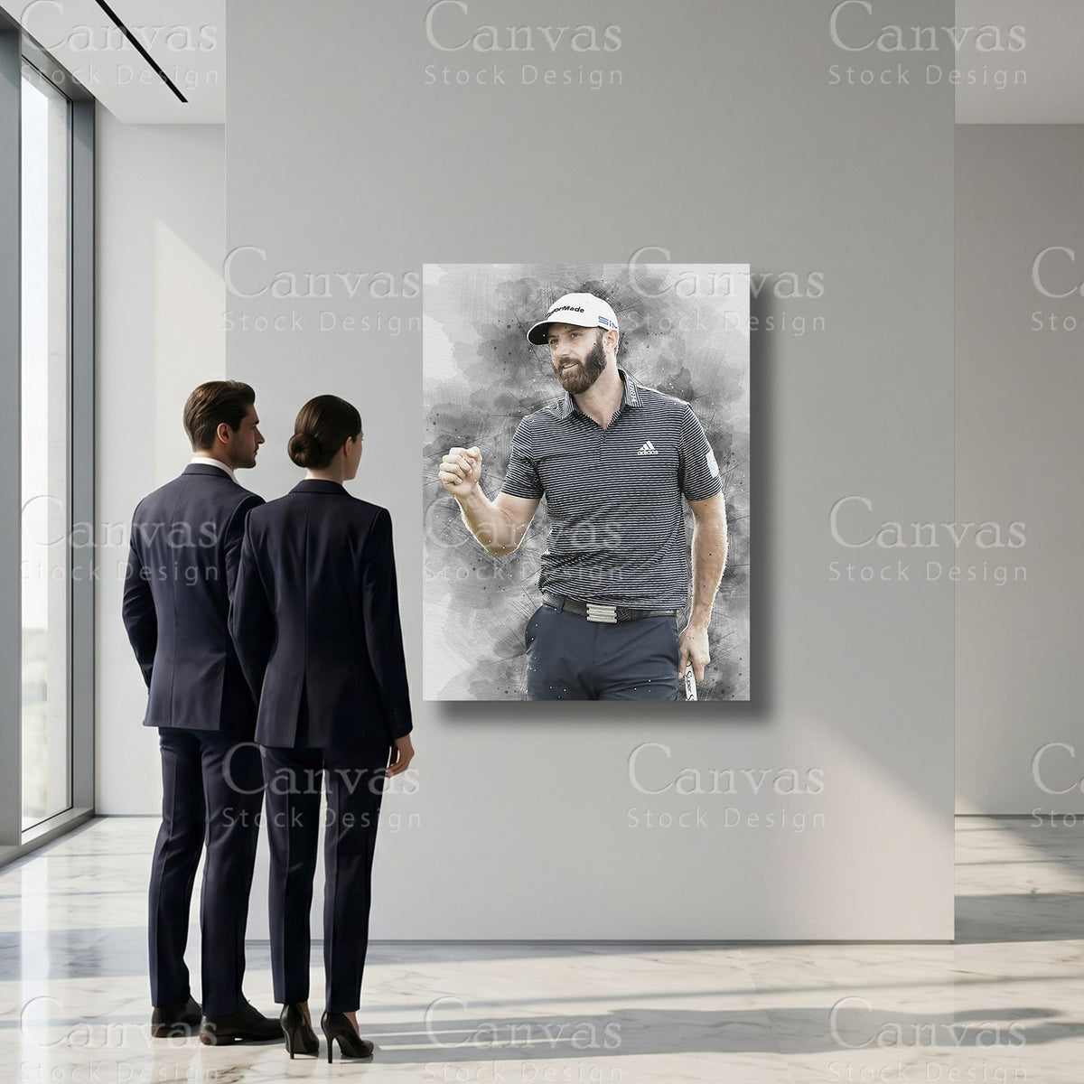 Dustin Johnson Sports Canvas Artwork