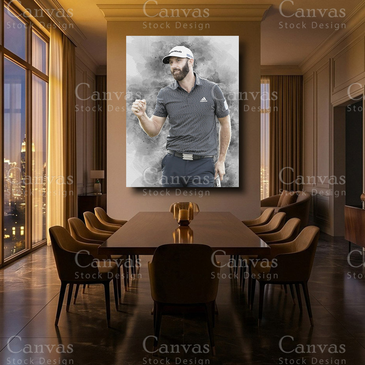 Dustin Johnson Luxury Golf Wall Art