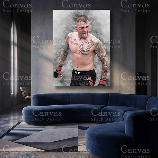 Dustin Poirier MMA canvas artwork for luxury interiors