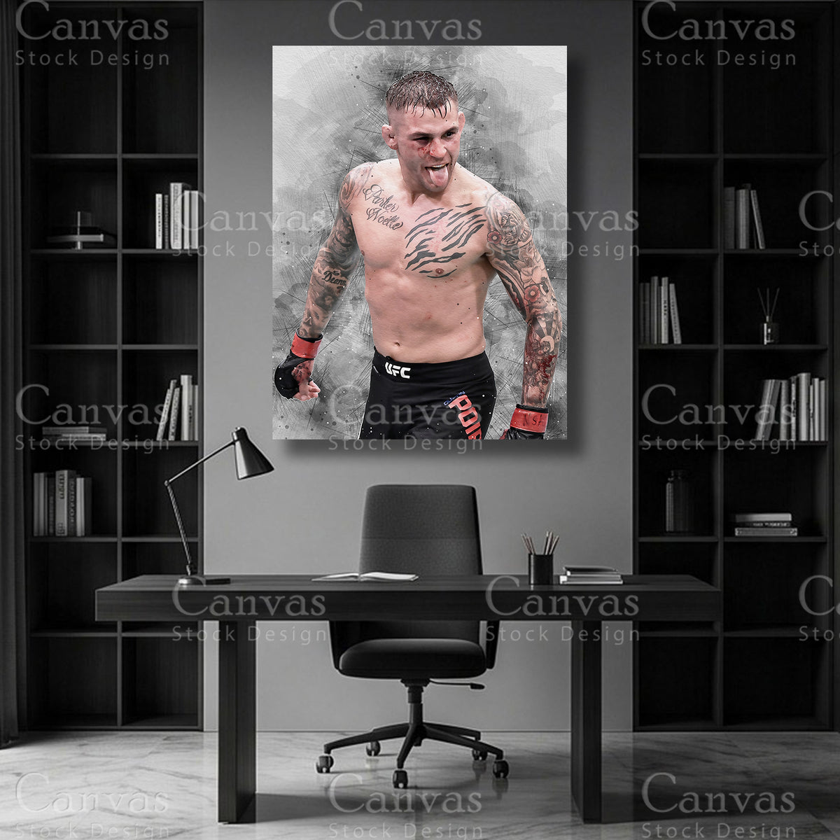 Dustin Poirier UFC canvas wall art
