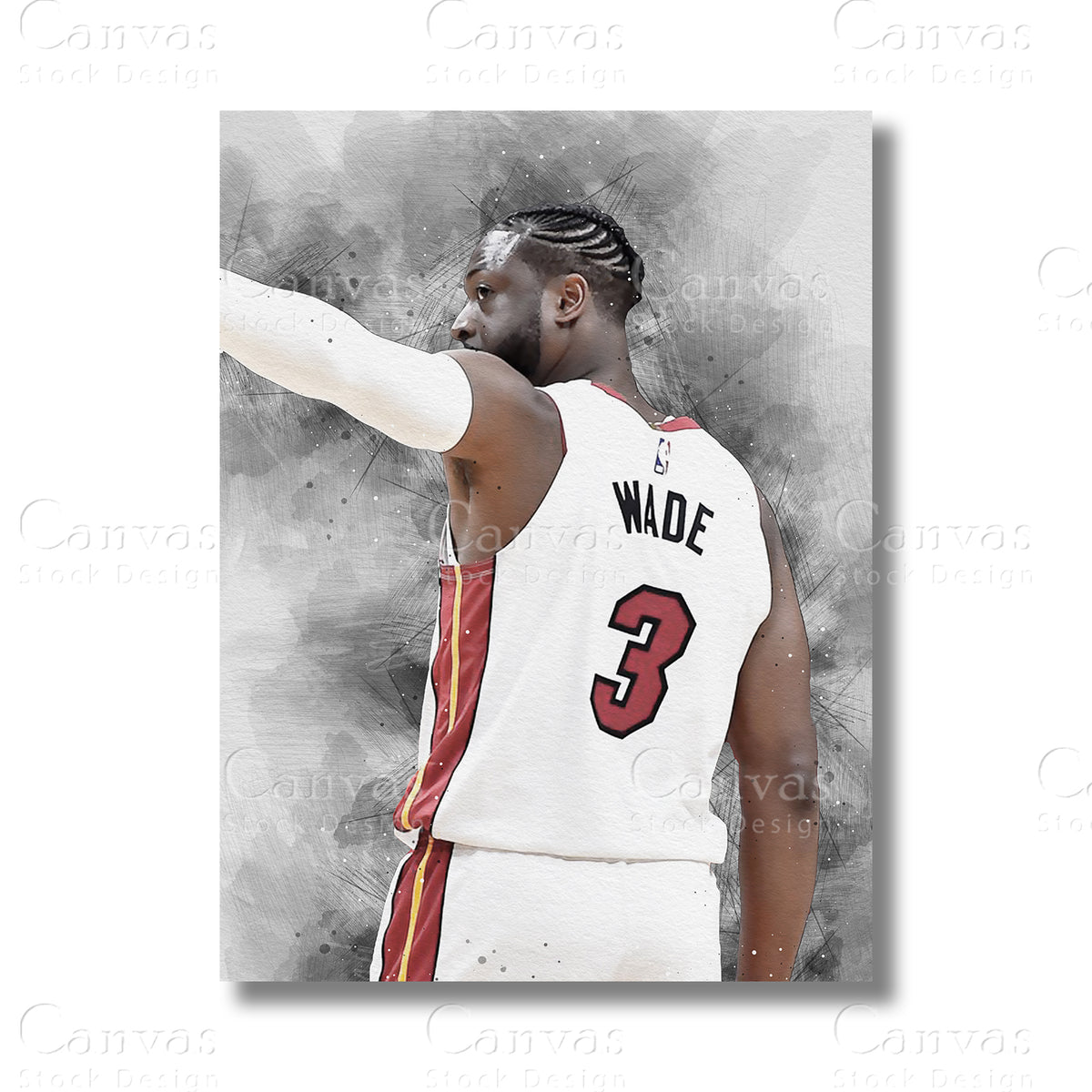 Dwyane Wade canvas wall art