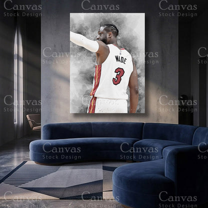Dwyane Wade basketball artwork