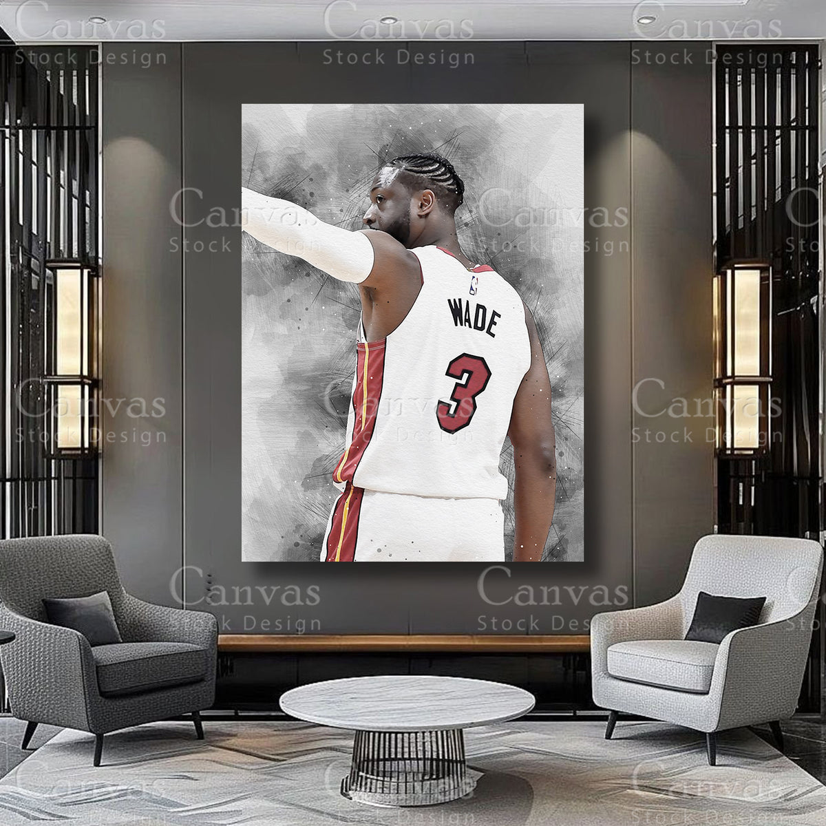 Dwyane Wade premium sports wall art