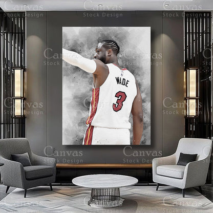 Dwyane Wade premium sports wall art