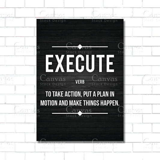 Execute Definition Wall Art