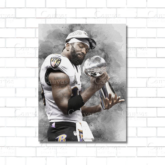 Ed Reed Canvas Wall Art – Baltimore Ravens Legend