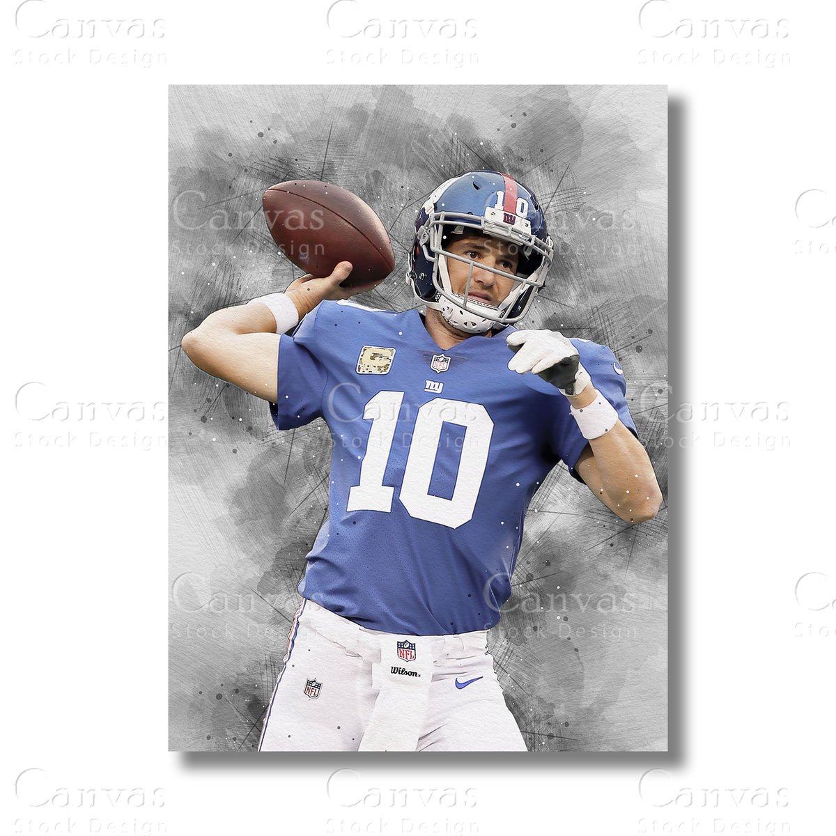 Eli Manning canvas wall art for NFL football fans