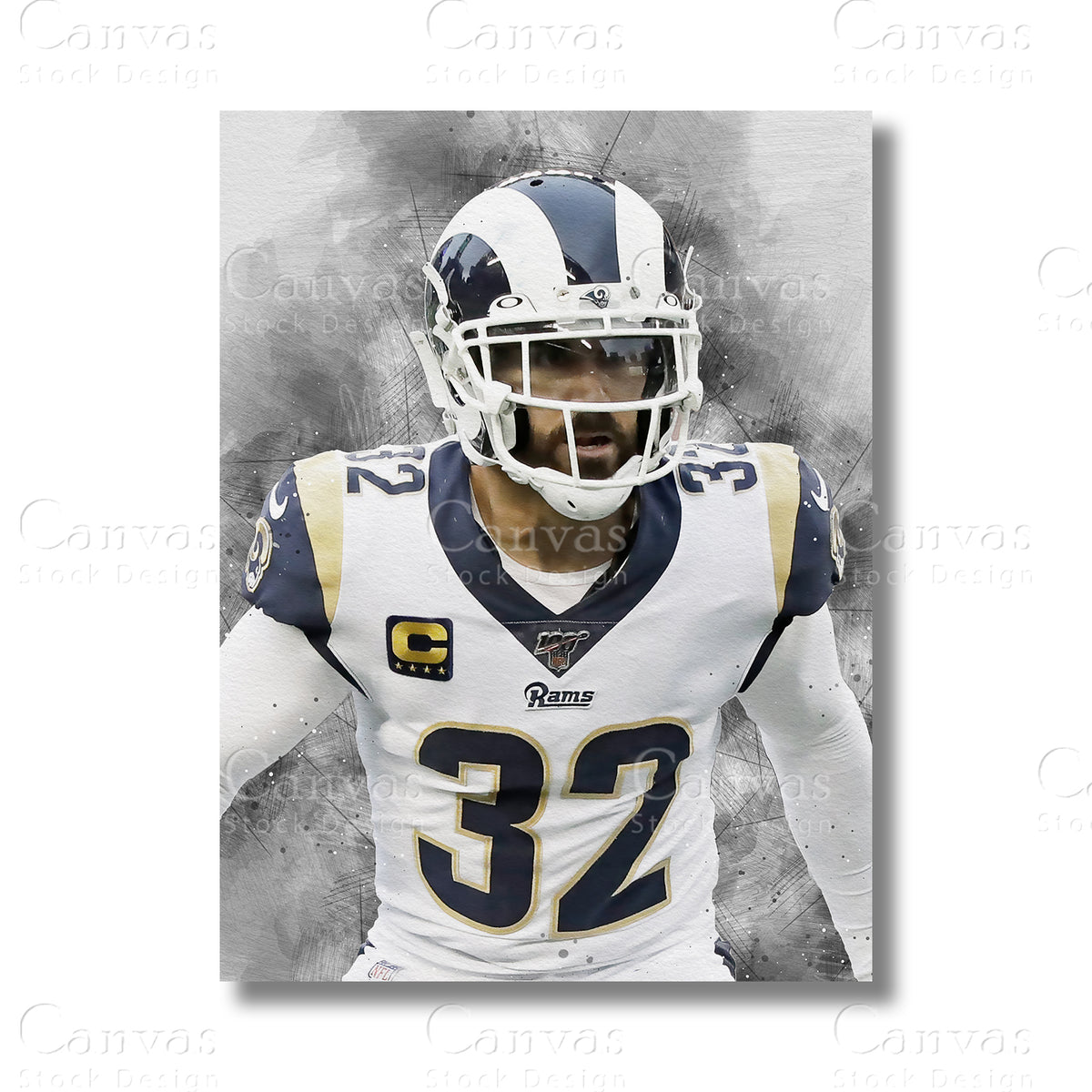 Eric Weddle canvas wall art for NFL football fans