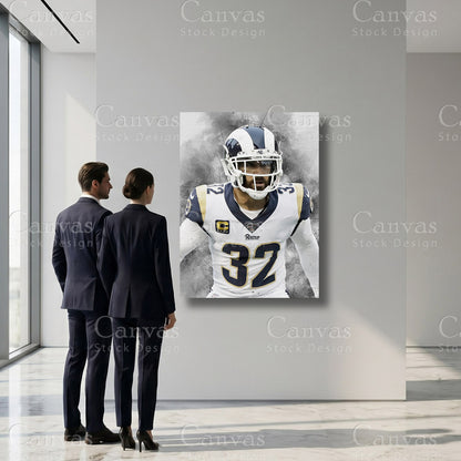 Eric Weddle inspired defensive football canvas wall print