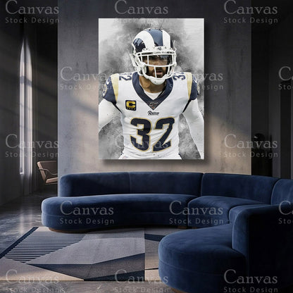 Eric Weddle inspired football canvas print for sports collectors