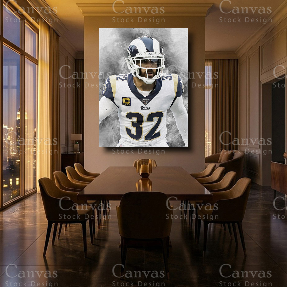 Eric Weddle sports wall art for an American football fan