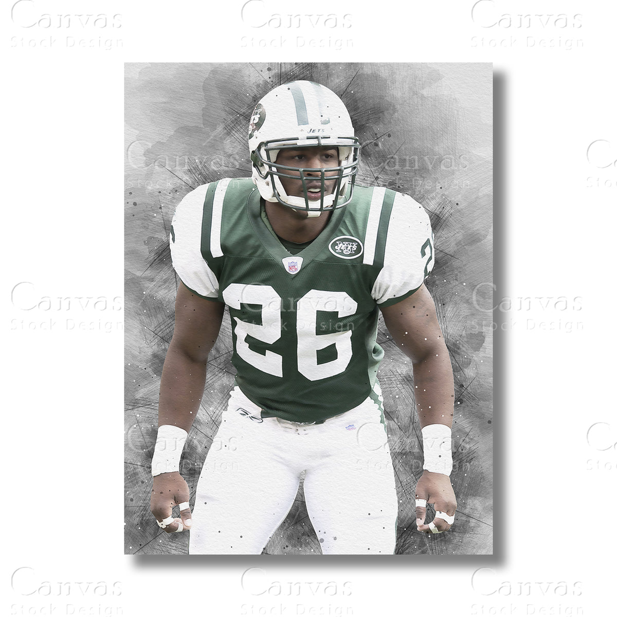 Erik Coleman canvas wall art for American football fans