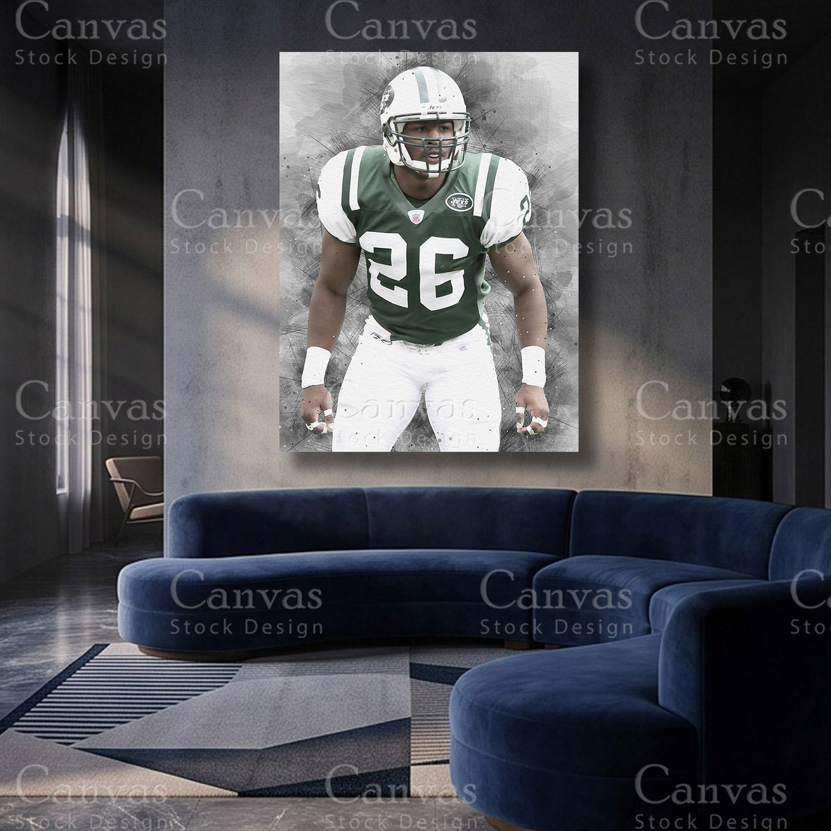 Erik Coleman inspired NFL canvas print for sports collectors