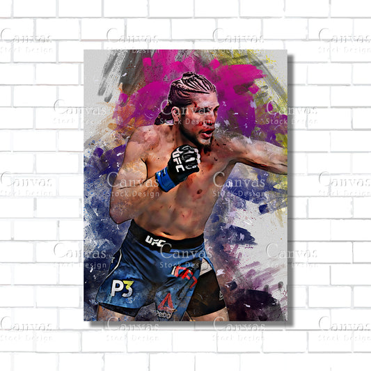 Brian Ortega Canvas Frame, Kids Wall Decor, Boxing Fan, Man Cave Gift for Him - Her, Sports Canvas Wall Art