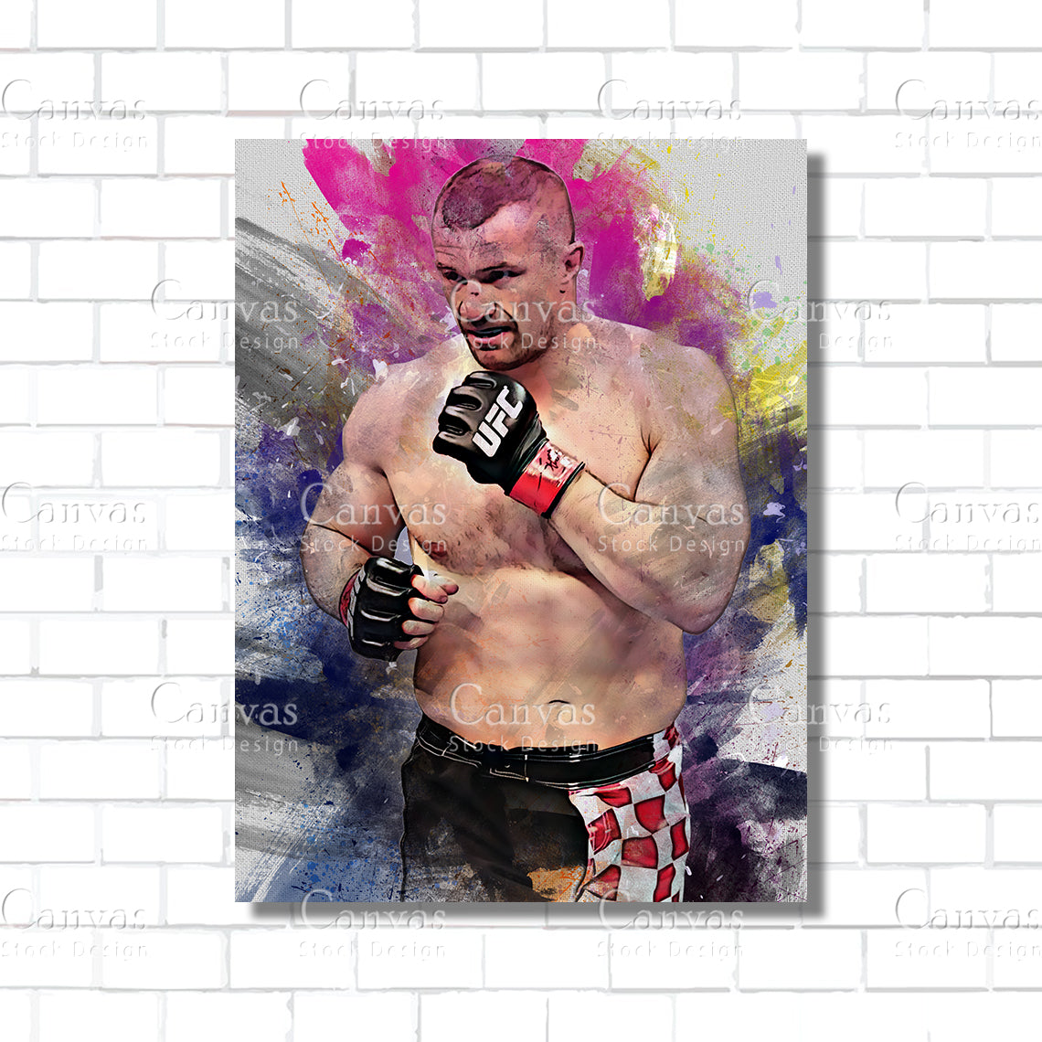 Mirko Filipović Canvas Frame, Kids Wall Decor, Boxing Fan, Man Cave Gift for Him - Her, Sports Canvas Wall Art