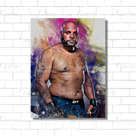 Daniel Cormier Canvas Frame, Kids Wall Decor, Boxing Fan, Man Cave Gift for Him - Her, Sports Canvas Wall Art