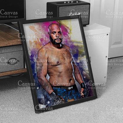 Daniel Cormier Canvas Frame, Kids Wall Decor, Boxing Fan, Man Cave Gift for Him - Her, Sports Canvas Wall Art