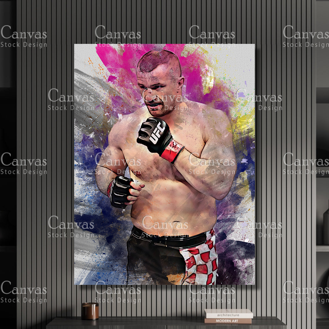 Mirko Filipović Canvas Frame, Kids Wall Decor, Boxing Fan, Man Cave Gift for Him - Her, Sports Canvas Wall Art