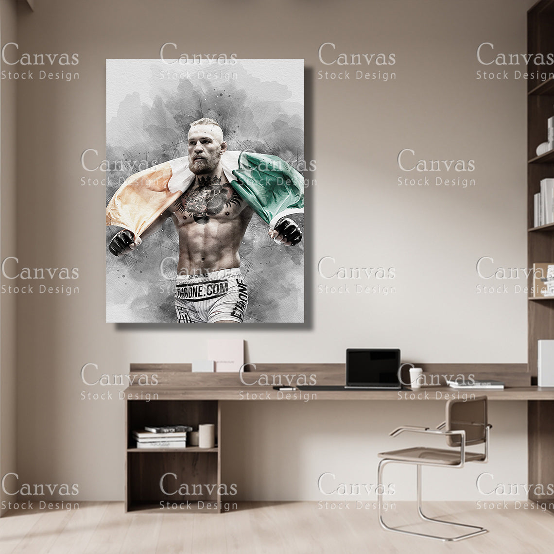 Conor McGregor Canvas Frame, Kids Wall Decor, Boxing Fan, Man Cave Gift for Him - Her, Sports Canvas Wall Art