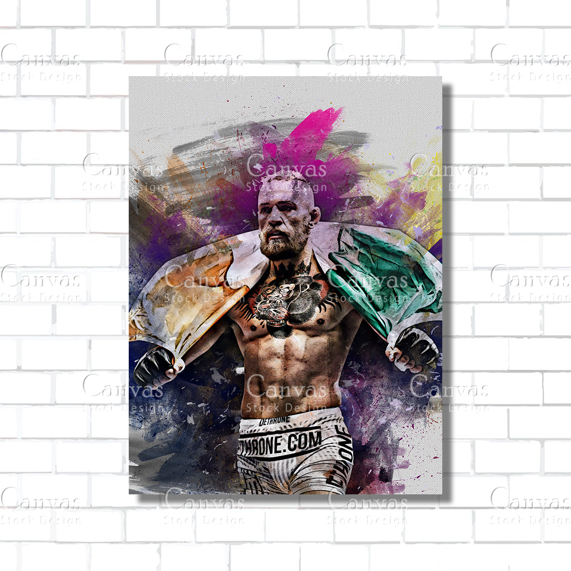 Conor McGregor Canvas Frame, Kids Wall Decor, Boxing Fan, Man Cave Gift for Him - Her, Sports Canvas Wall Art