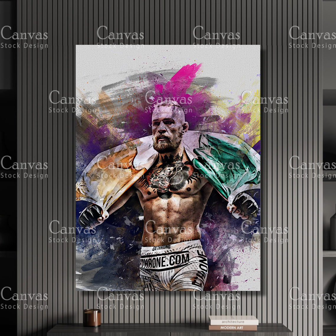 Conor McGregor Canvas Frame, Kids Wall Decor, Boxing Fan, Man Cave Gift for Him - Her, Sports Canvas Wall Art