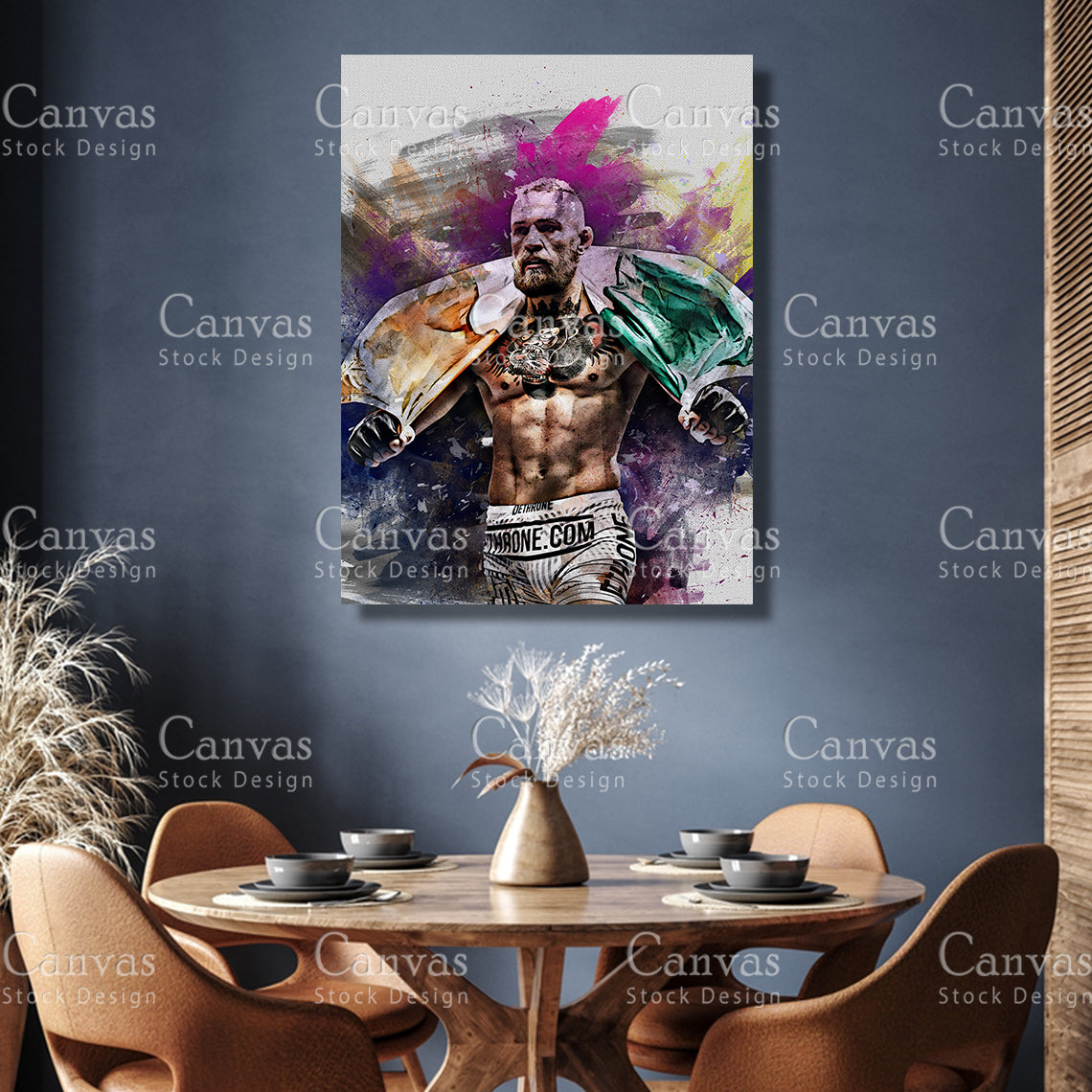 Conor McGregor Canvas Frame, Kids Wall Decor, Boxing Fan, Man Cave Gift for Him - Her, Sports Canvas Wall Art