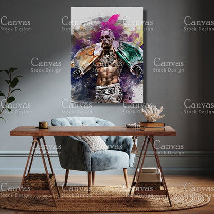 Conor McGregor Canvas Frame, Kids Wall Decor, Boxing Fan, Man Cave Gift for Him - Her, Sports Canvas Wall Art