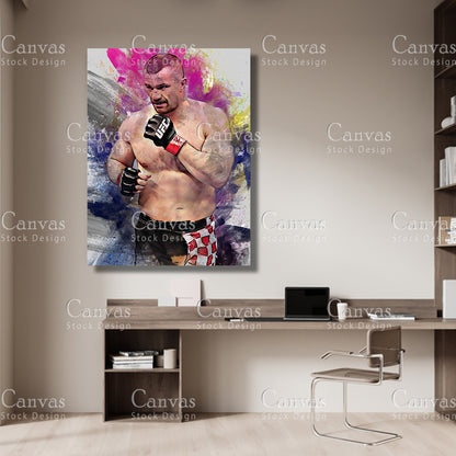 Mirko Filipović Canvas Frame, Kids Wall Decor, Boxing Fan, Man Cave Gift for Him - Her, Sports Canvas Wall Art