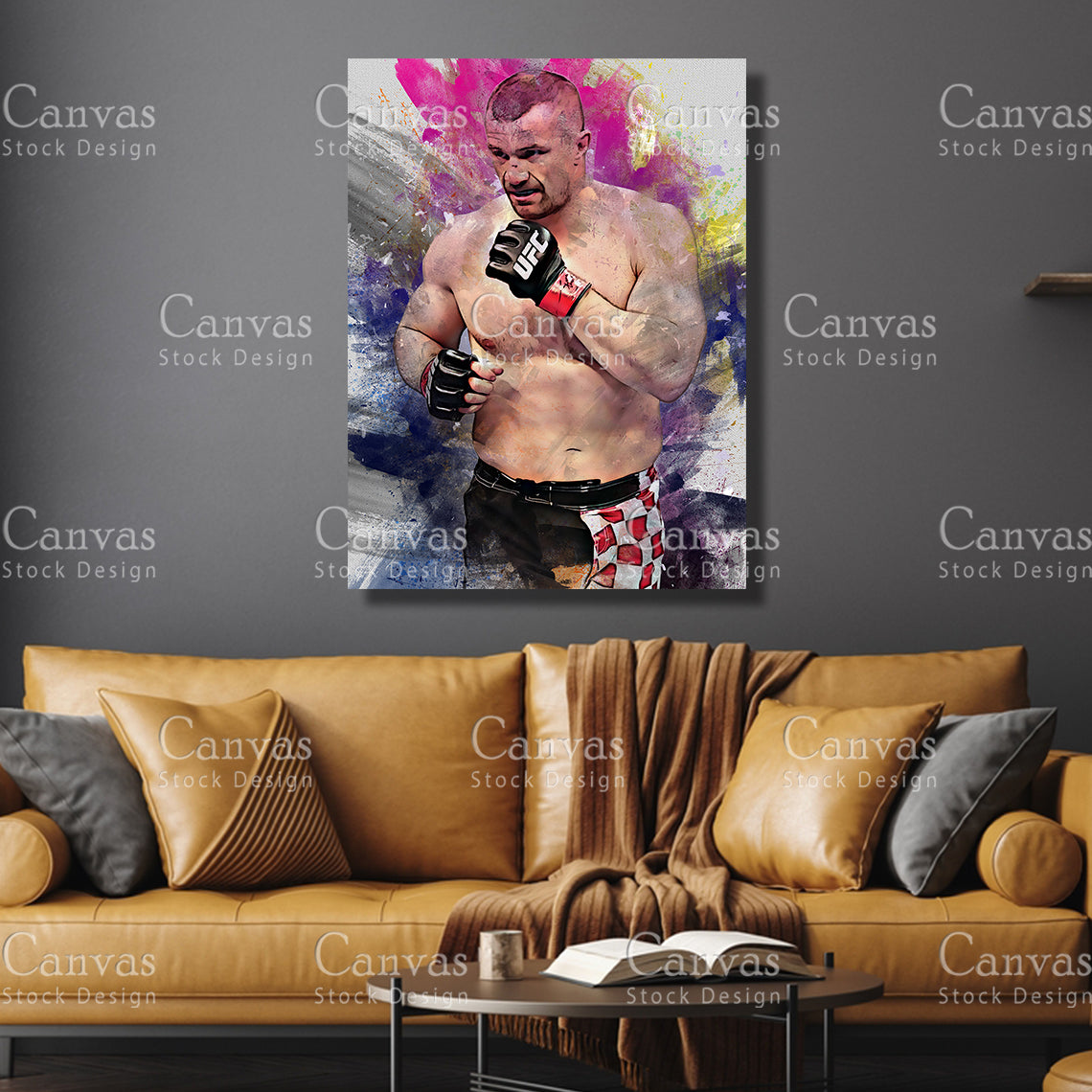 Mirko Filipović Canvas Frame, Kids Wall Decor, Boxing Fan, Man Cave Gift for Him - Her, Sports Canvas Wall Art