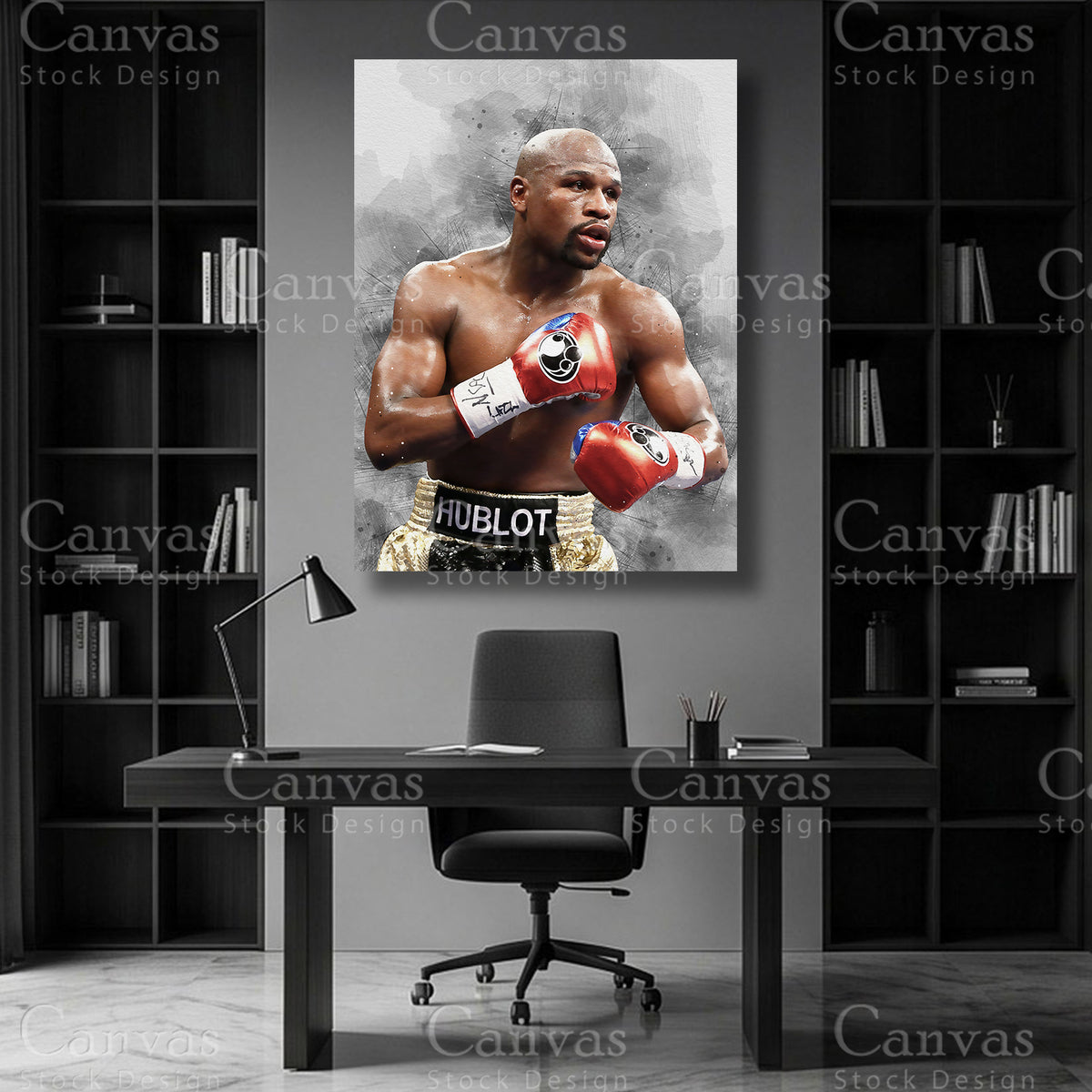Floyd Mayweather fighter canvas wall art