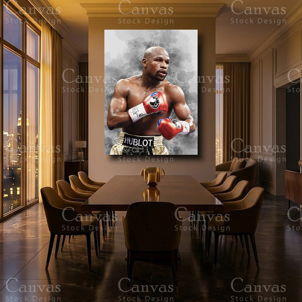 Floyd Mayweather premium boxing wall decor